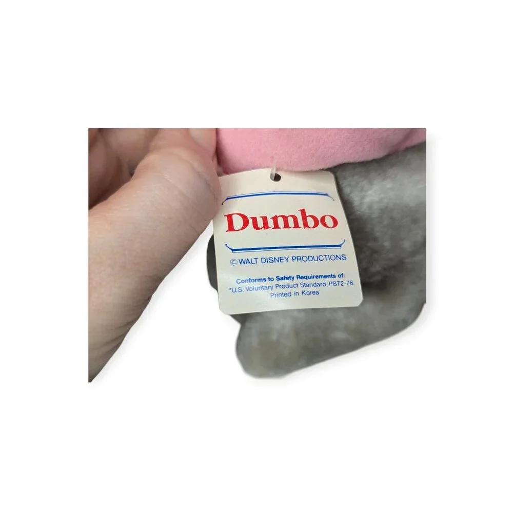 Vintage 1980s Disney Bambi & Dumbo Plush In Original Packaging with Tags 7